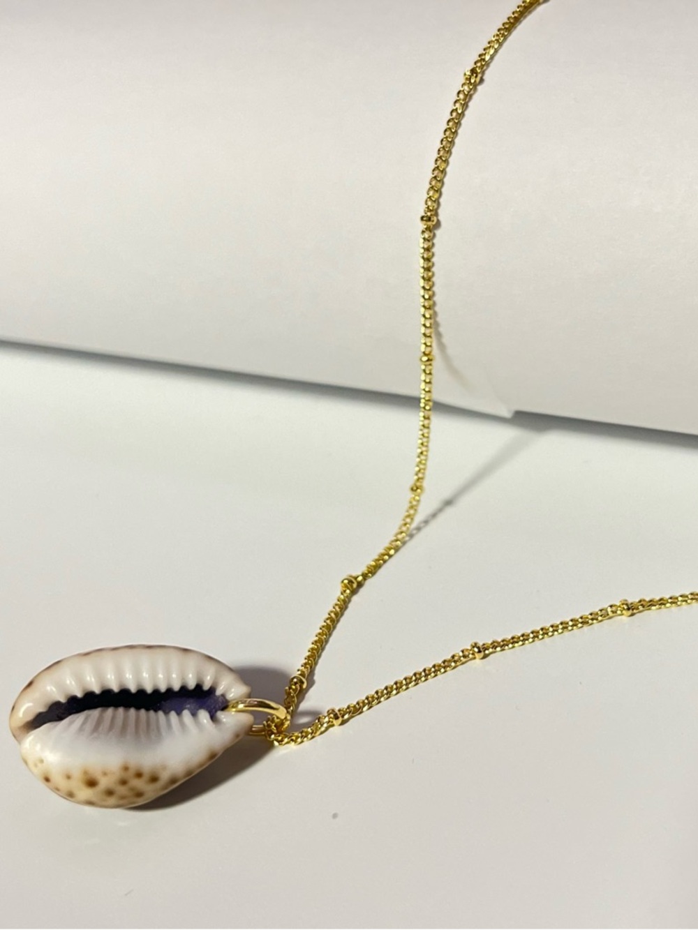 Gold-Tone Cowrie Shell Pendant Necklace - Women Jewelry